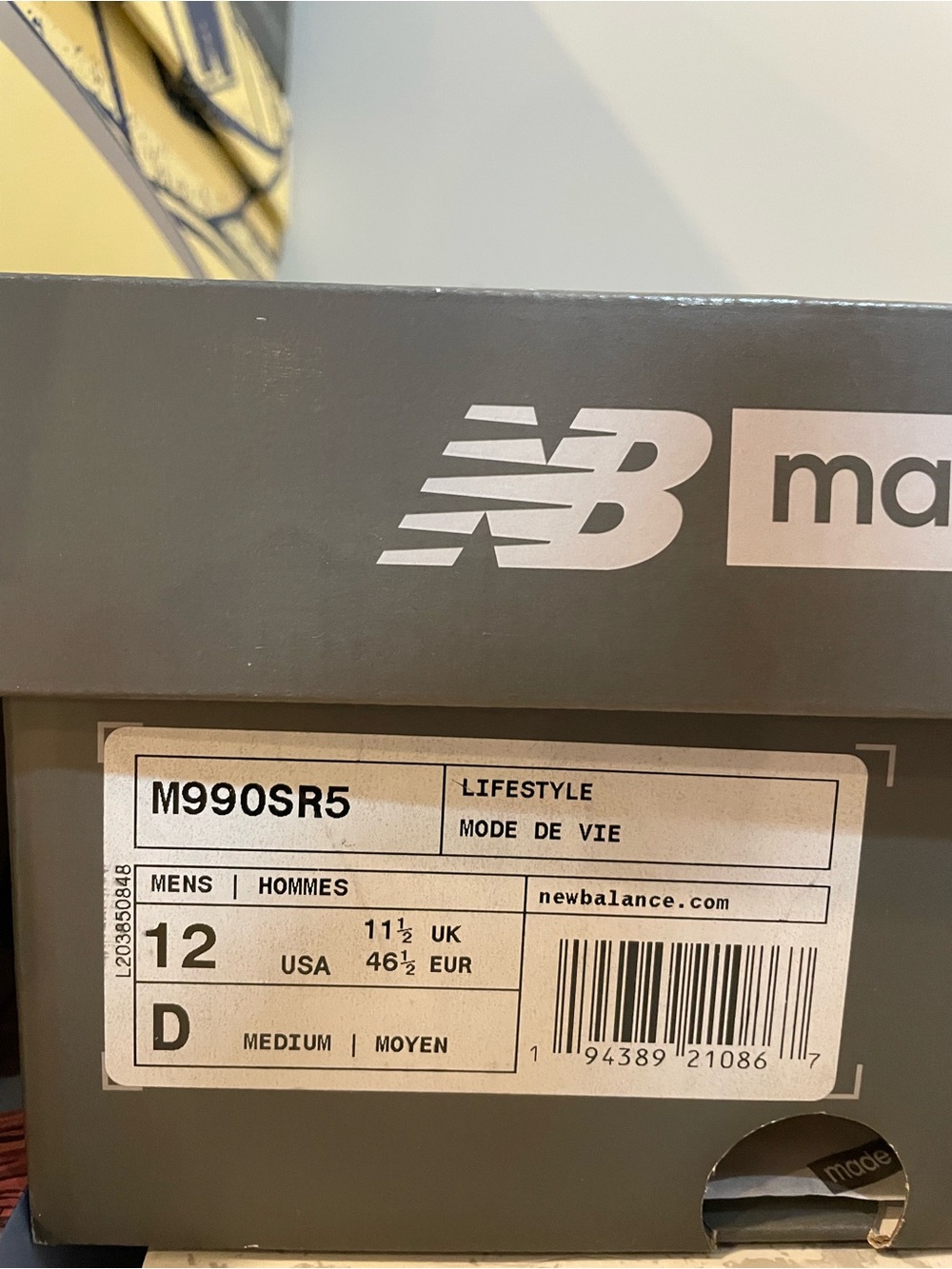 New Balance men’s Coral Pink Athletic Sneakers - Picture 4 of 4